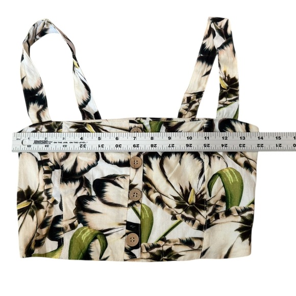 Crop top by Agua Bendita, in cotton with floral pattern. Estimated Size small - Picture 3 of 5